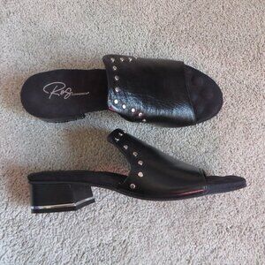 NEW Ros Hommerson Bizzy Woemens sandals size 10 Black Leather MADE IN BRAZIL